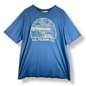 CC Filson Frontier Shirt Mens Size XXL Blue Outdoor Heritage Hiking Rugged 2XL